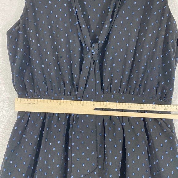 Avec Les Filles Dress Small Black Swiss Polka Dot High Low Chiffon Womens - Picture 7 of 10